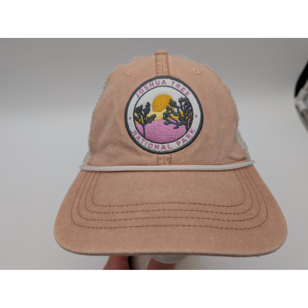 Home Free Joshua Tree National Park Trucker Hat Peach Mesh Rope Cap RN91497